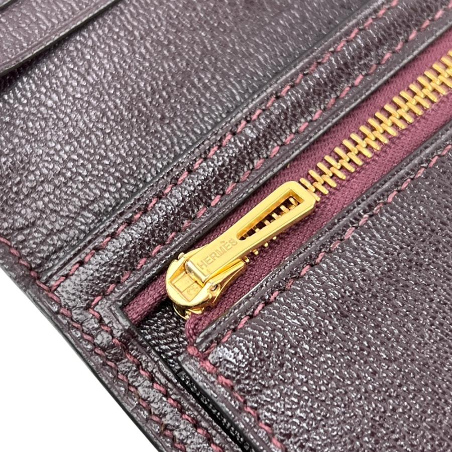 エルメス ■中古■ ベアンスフレ ウォレット 二つ折り 長財布 アリゲーター レッド Z刻 【651830】8 |  | 08