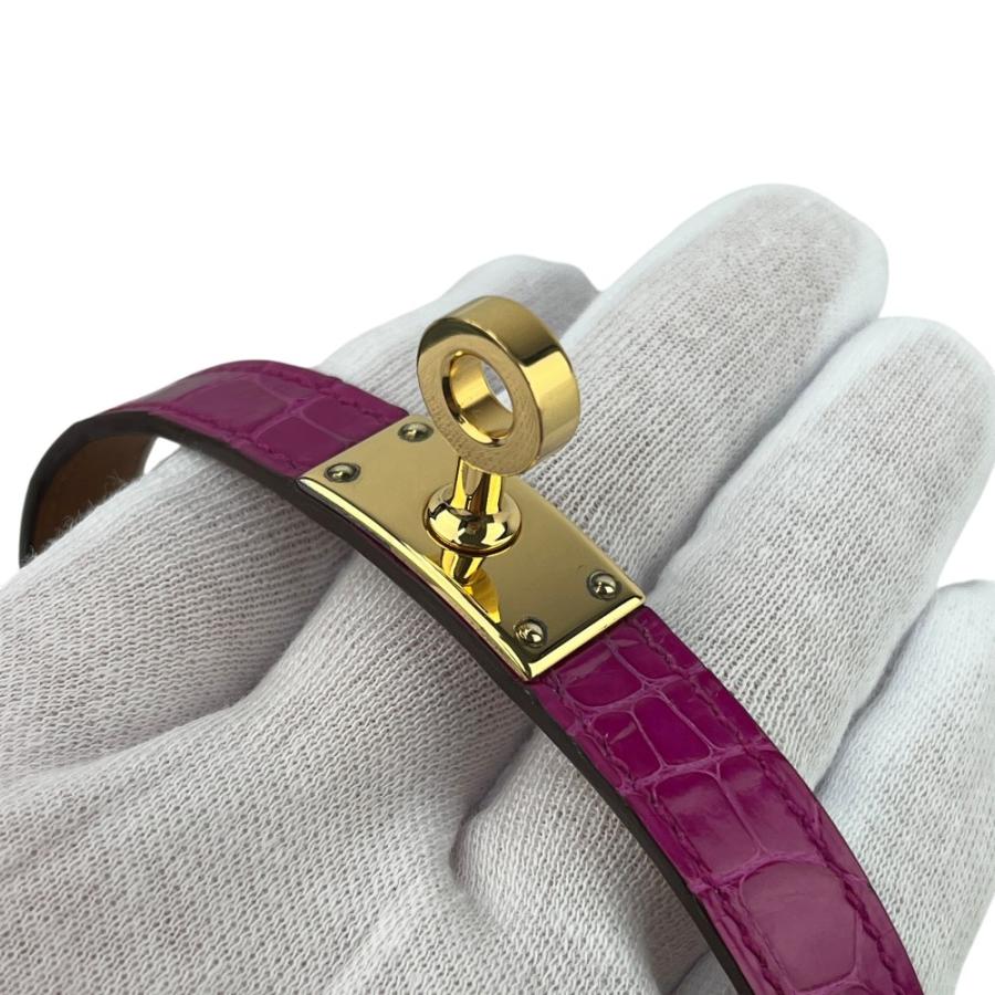 エルメス ■中古■ ケリー ドゥブルトゥール ブレスレット アクセサリー アリゲーター ピンク X刻 【652349】8 |  | 04