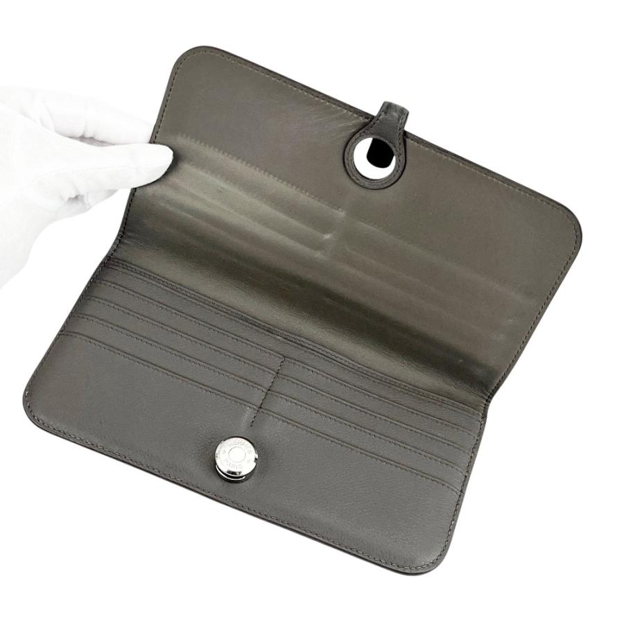 エルメス ■中古■ ドゴン ロング 長財布 ウォレット レザー グレー Z刻 【652363】13 |  | 06