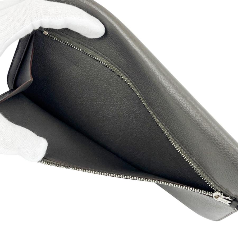 エルメス ■中古■ ドゴン ロング 長財布 ウォレット レザー グレー Z刻 【652363】13 |  | 08