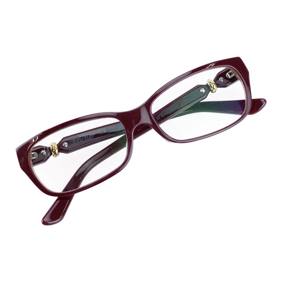 カルティエ ■美品■ トリニティ メガネ 眼鏡 度入り GP ボルドー 55□15 【653445】13 |  | 08