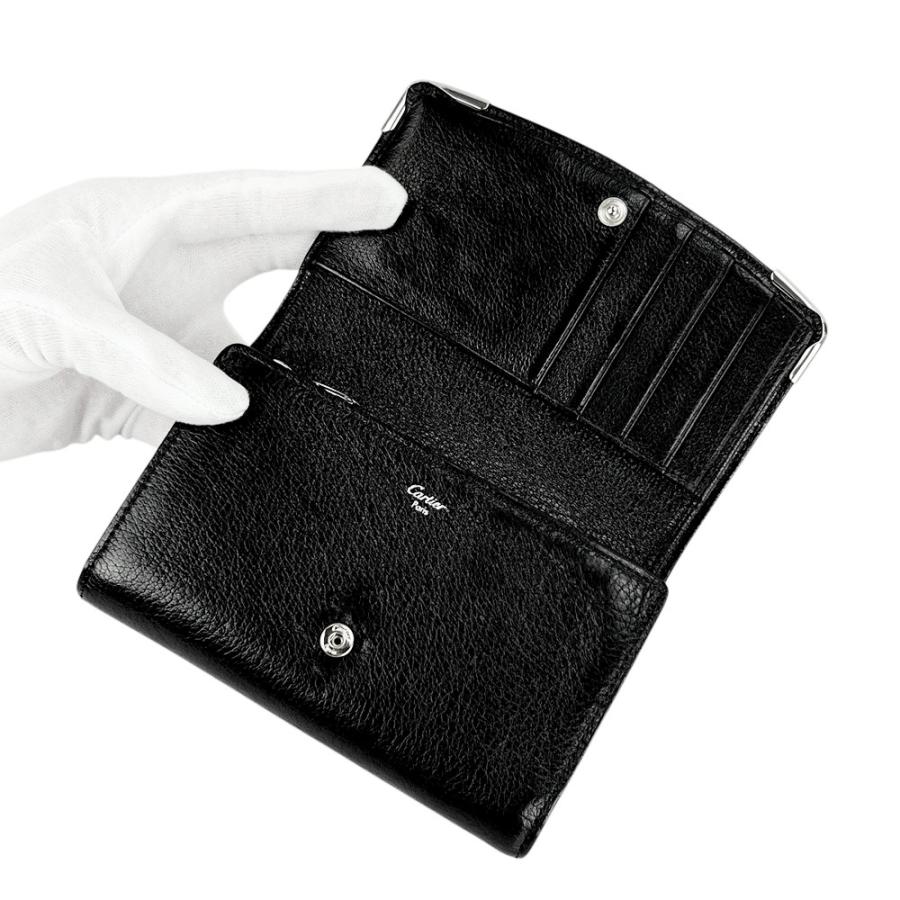 カルティエ ■美品■ マルチェロ 二つ折り 財布 ウォレット レザー ブラック【661242】13 |  | 05