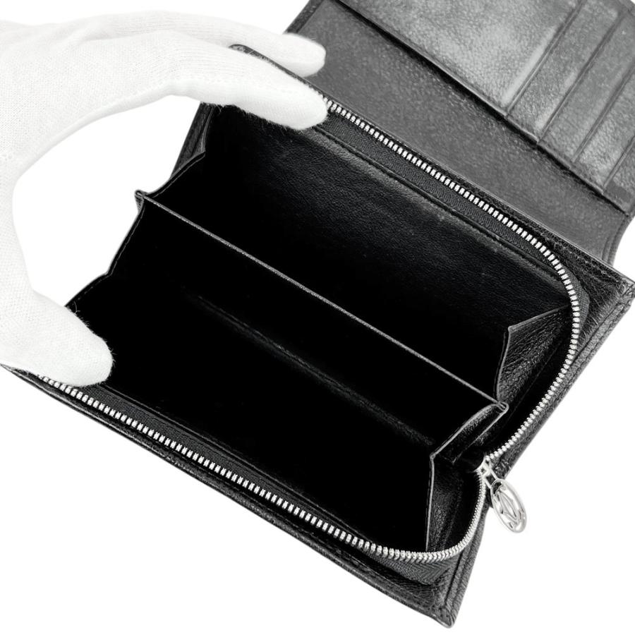 カルティエ ■美品■ マルチェロ 二つ折り 財布 ウォレット レザー ブラック【661242】13 |  | 06