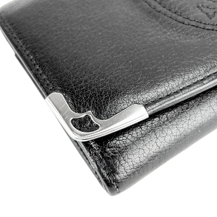 カルティエ ■美品■ マルチェロ 二つ折り 財布 ウォレット レザー ブラック【661242】13 |  | 08