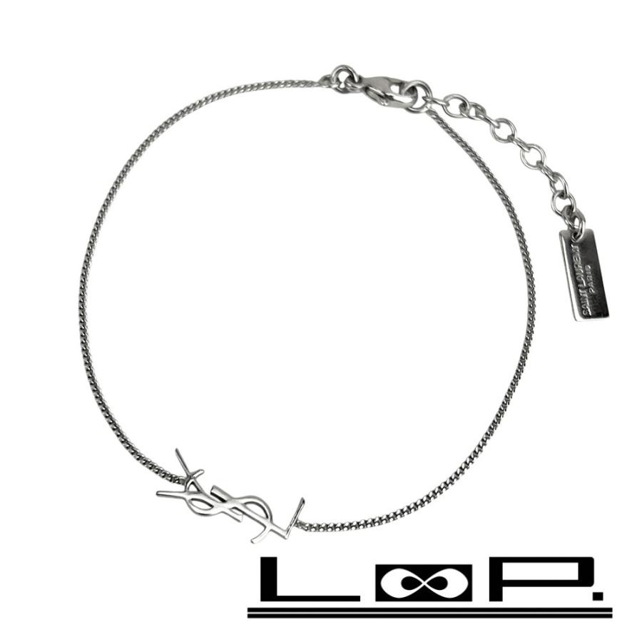 サンローラン ■新同■ カサンドラ チェーン ブレスレット アクセサリー SS シルバー【661327】13 | 
