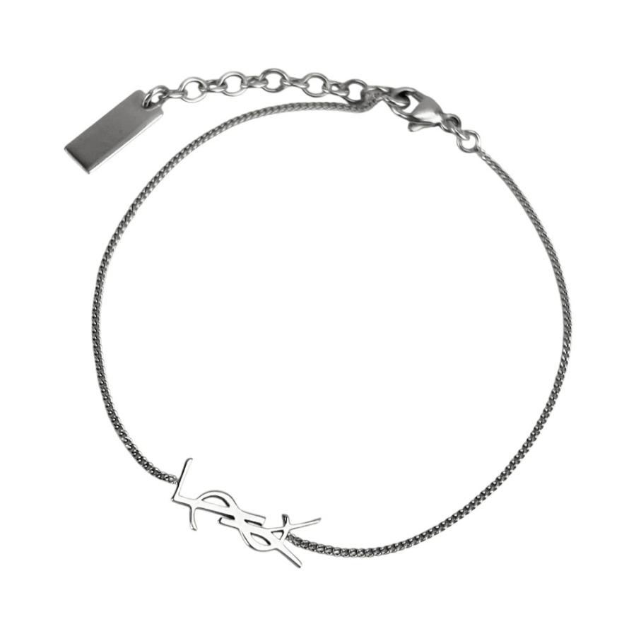 サンローラン ■新同■ カサンドラ チェーン ブレスレット アクセサリー SS シルバー【661327】13 |  | 01