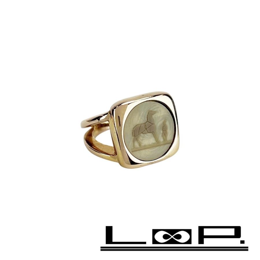 エルメス ■美品■ コロゾ リング 指輪 アクセサリー GP ゴールド【662614】13 | 