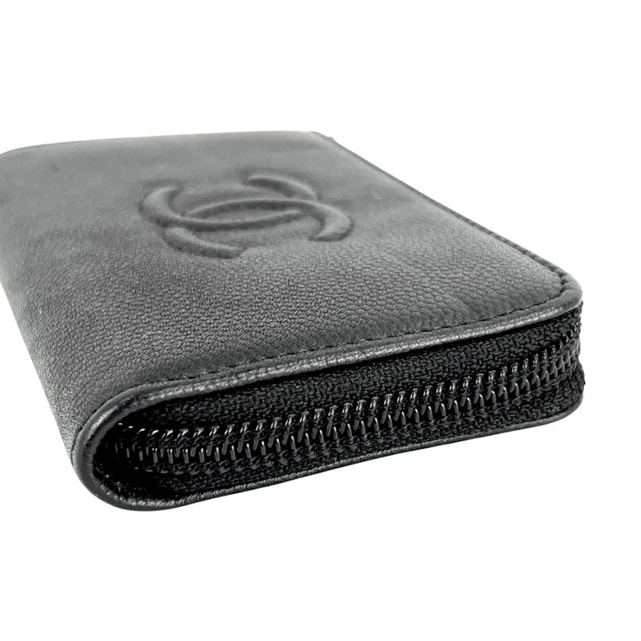 シャネル ■美品■ L字 ジップ コインケース 小銭入れ キャビアスキン ブラック 箱【662744】13 |  | 03
