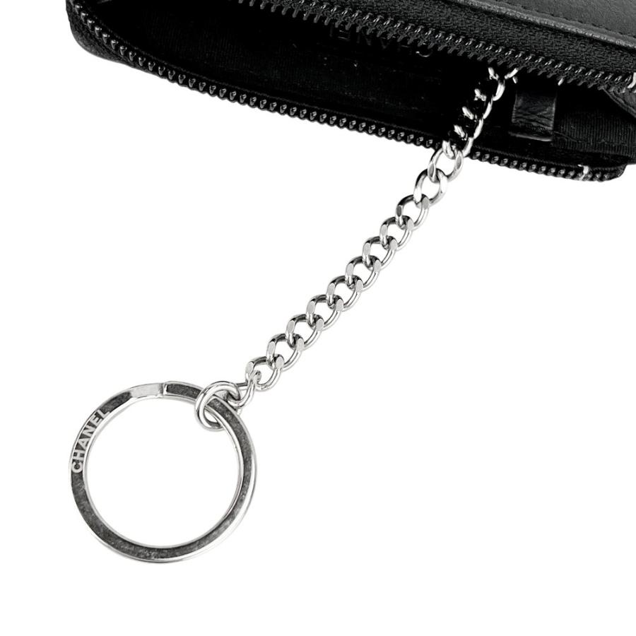 シャネル ■美品■ L字 ジップ コインケース 小銭入れ キャビアスキン ブラック 箱【662744】13 |  | 07