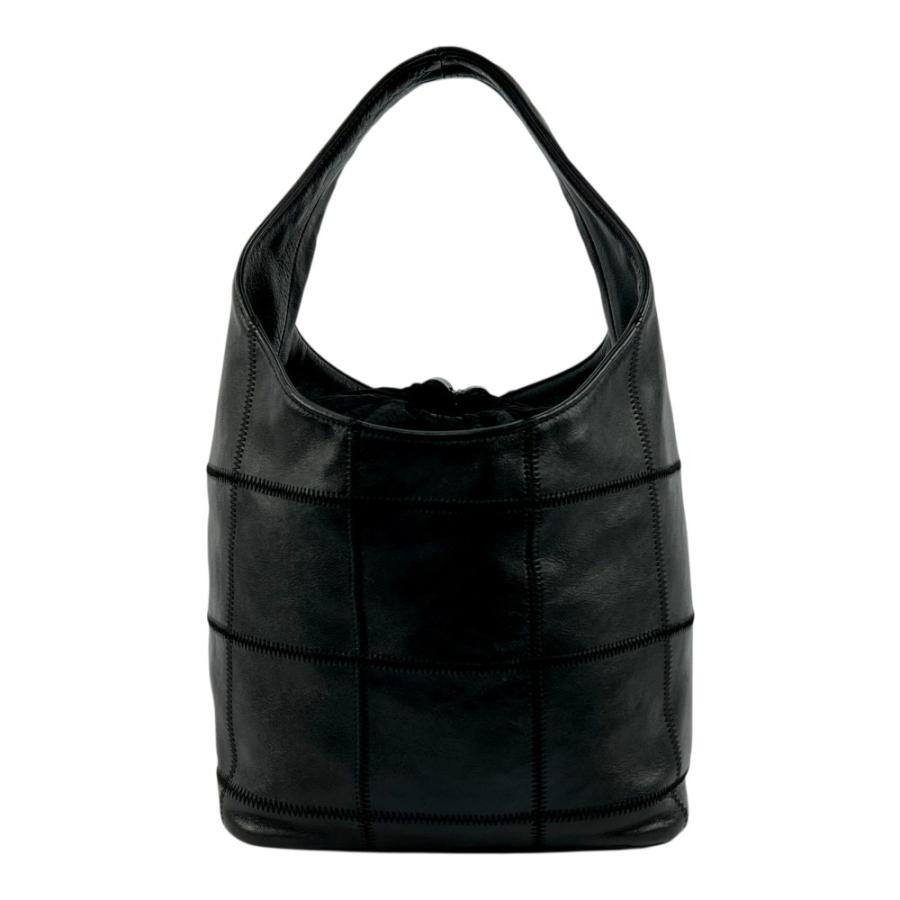 シャネル ■中古■ヴィンテージ■ チョコバー ハンド バッグ 鞄 カバン タッセル 巾着 レザー ブラック 【663352】5 |  | 01