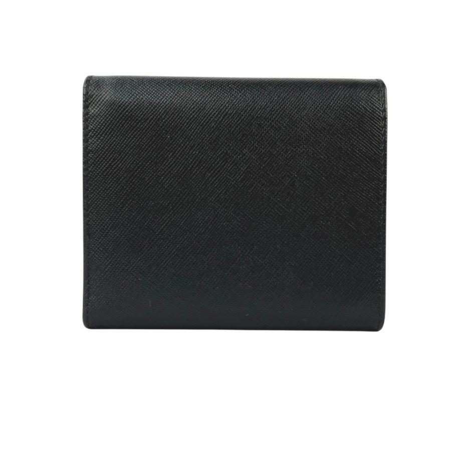 プラダ □美品□ 三つ折り 財布 ウォレット サフィアーノ ブラック