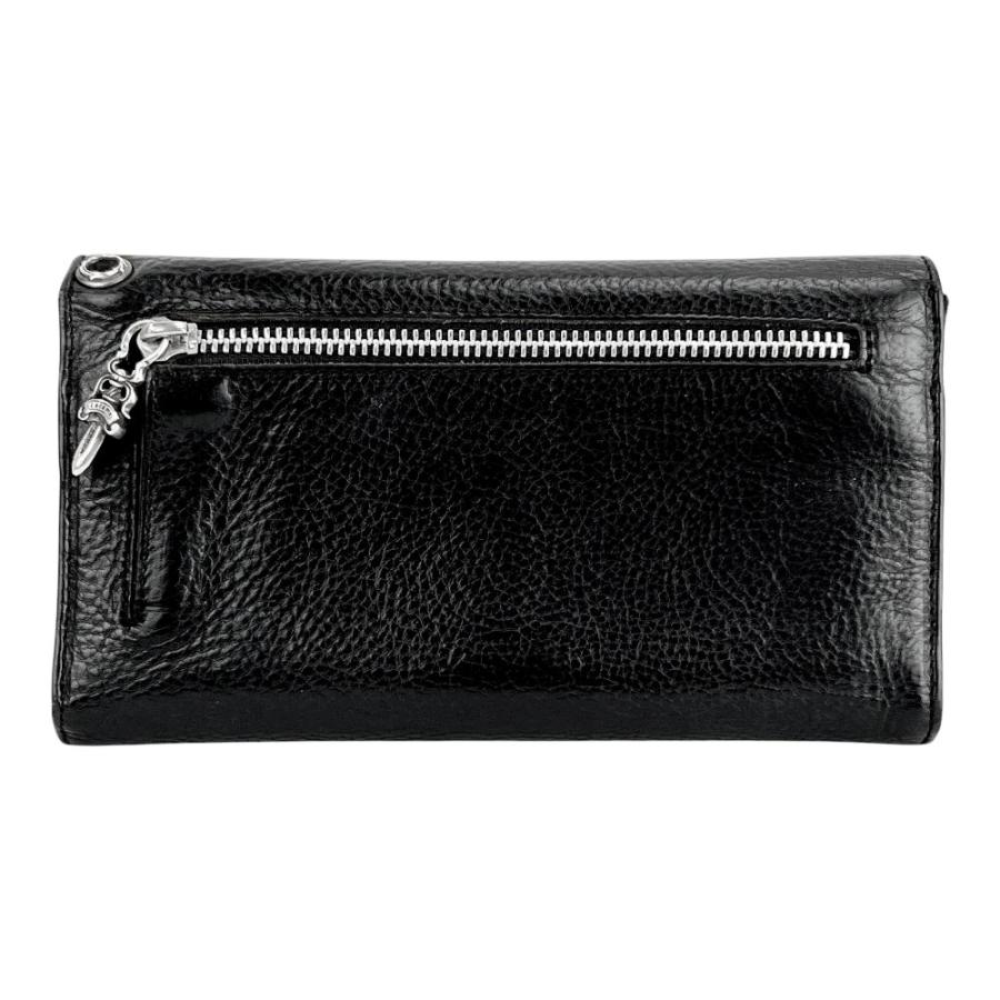 クロムハーツ ■美品■ 三つ折り 財布 ウォレット レザー ブラック【665950】13 |  | 01