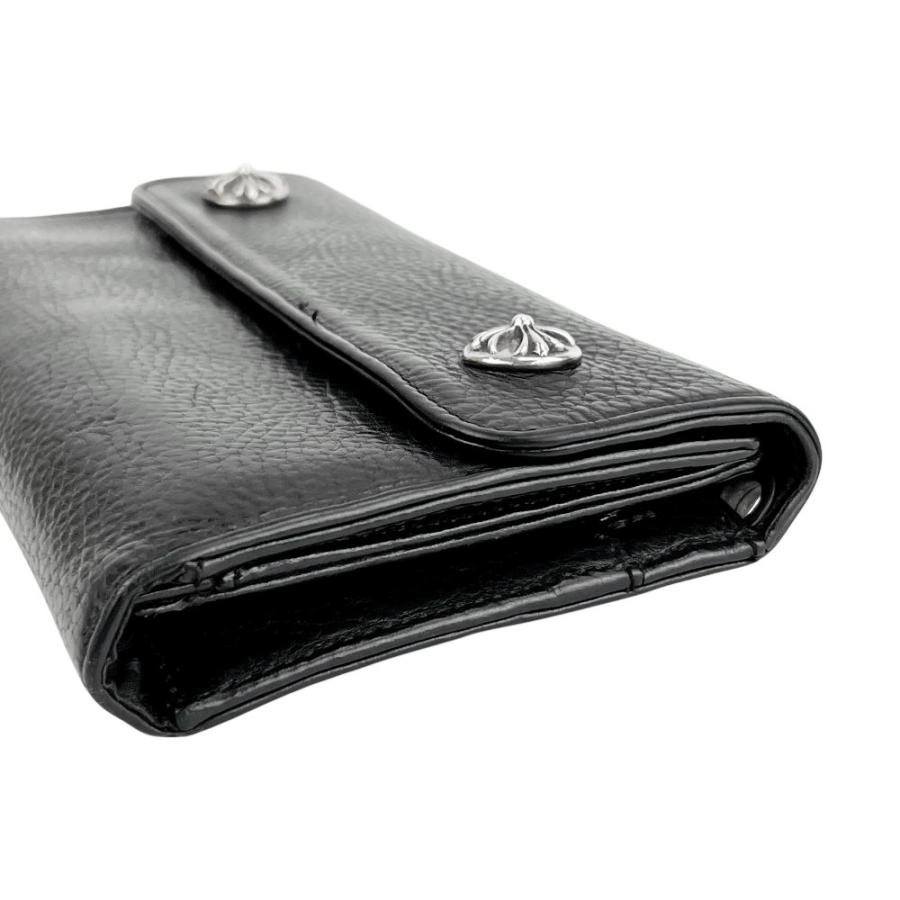 クロムハーツ ■美品■ 三つ折り 財布 ウォレット レザー ブラック【665950】13 |  | 03