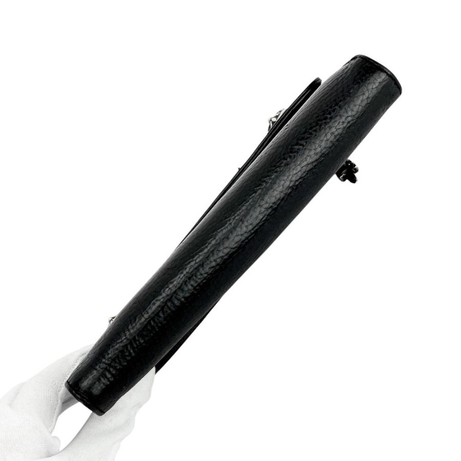 クロムハーツ ■美品■ 三つ折り 財布 ウォレット レザー ブラック【665950】13 |  | 05