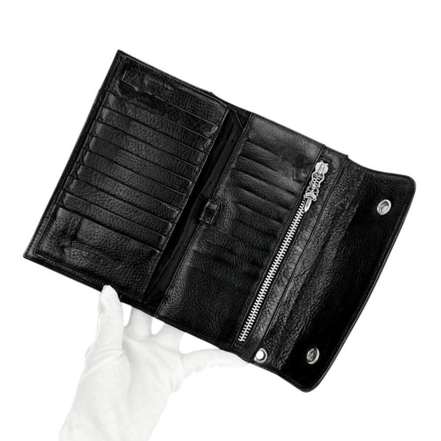 クロムハーツ ■美品■ 三つ折り 財布 ウォレット レザー ブラック【665950】13 |  | 06