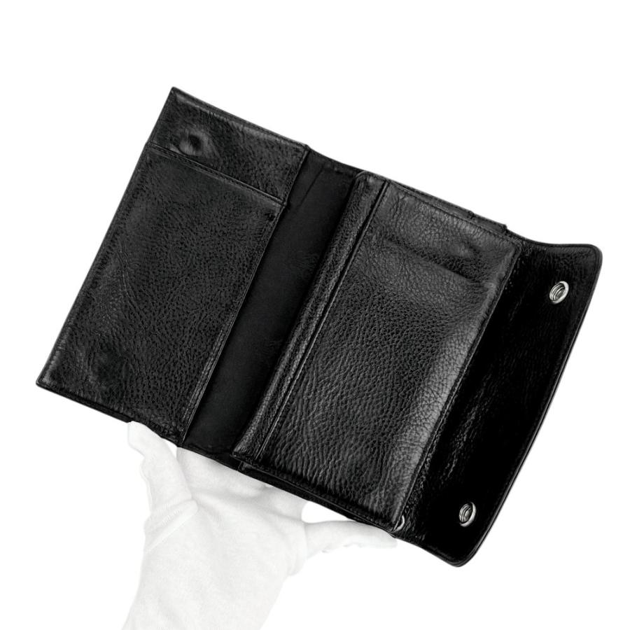 クロムハーツ ■美品■ 三つ折り 財布 ウォレット レザー ブラック【665950】13 |  | 07
