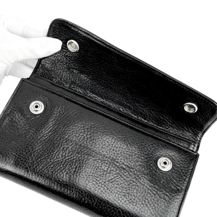 クロムハーツ ■美品■ 三つ折り 財布 ウォレット レザー ブラック【665950】13 |  | 09