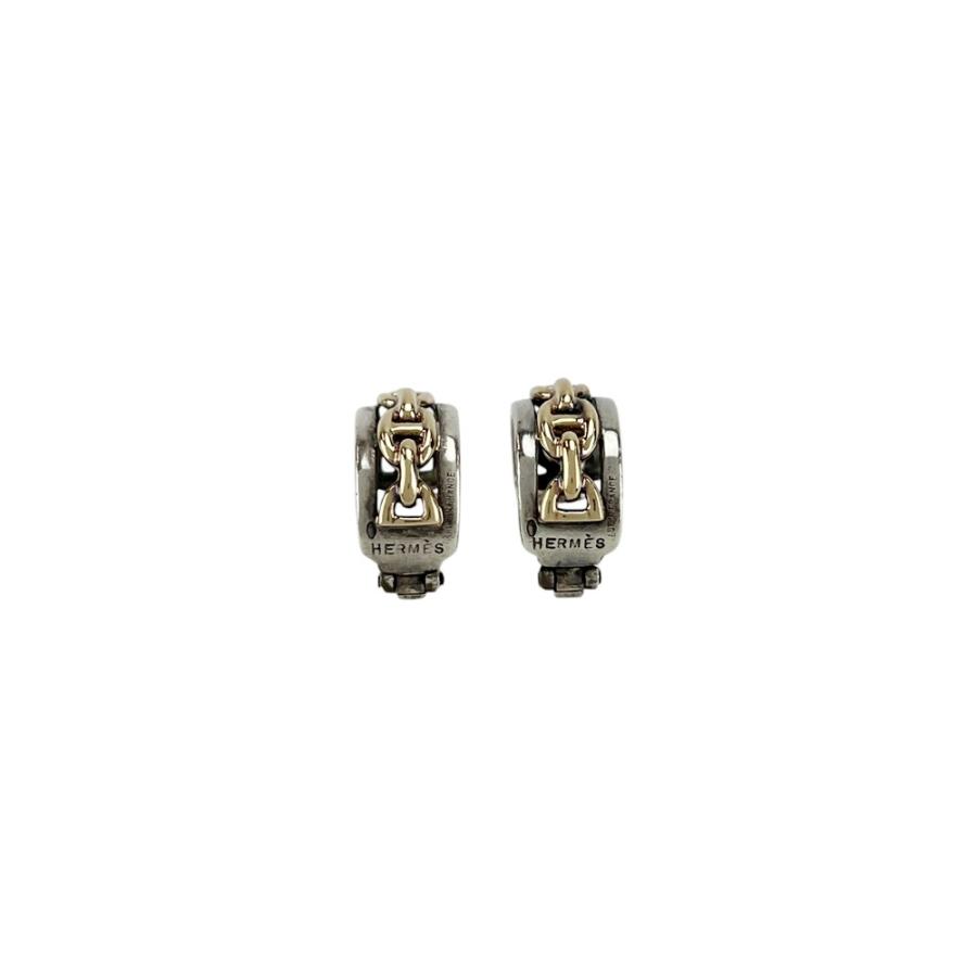エルメス ■美品■ シェーヌダンクル アンシェネ イヤリング コンビ K18 YG750 SV925 イエローゴールド シルバー 10.71g 箱【666575】13 |  | 04