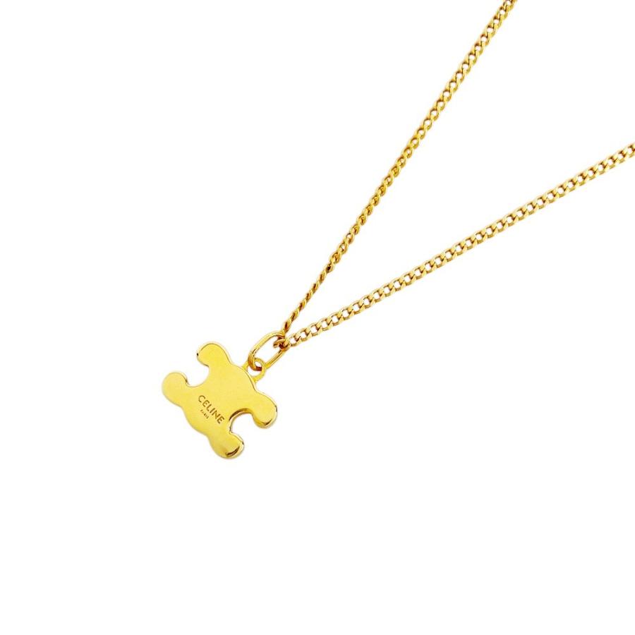 ◇セリーヌ◇GP×ラインストーン/トリオンフ/ネックレス/CELINE □未使用□ セリーヌ トリオンフ ネックレス アクセサリー GP ライン