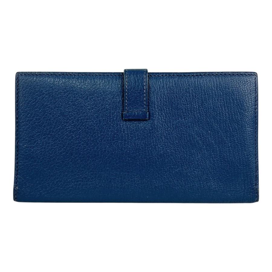エルメス ■中古■ ベアン クラシック 長財布 二つ折り ウォレット シェーブル ブルー □J刻 【672415】8 |  | 01