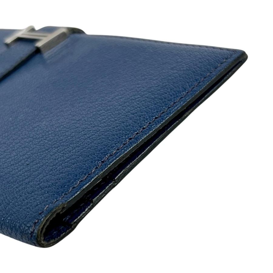 エルメス ■中古■ ベアン クラシック 長財布 二つ折り ウォレット シェーブル ブルー □J刻 【672415】8 |  | 03