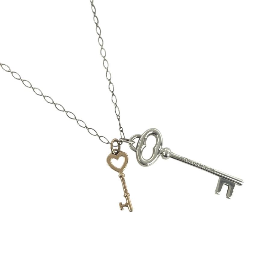 ティファニー ■美品■ ハート キー ネックレス アクセサリー コンビ 鍵 SV925 PG750 シルバー ピンクゴールド 13.0ｇ 【672644】8 |  | 01