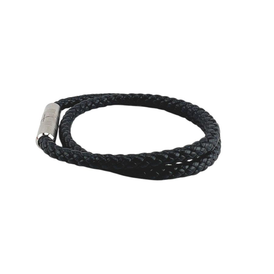エルメス ■未使用■ ゴリアテ ダブル ブレスレット アクセサリー レザー SS ネイビー シルバー 箱 【673139】1 |  | 02