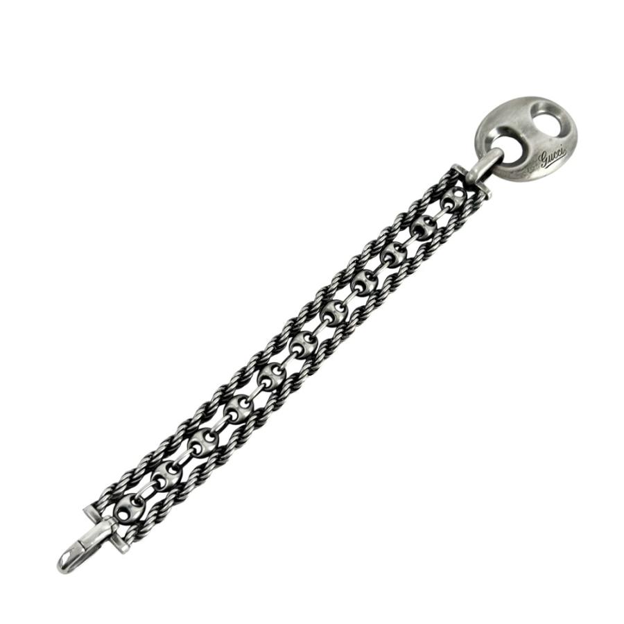 グッチ ■美品■ マリーナ チェーン ブレスレット アクセサリー SV 925 シルバー #18 箱【675706】12 |  | 04