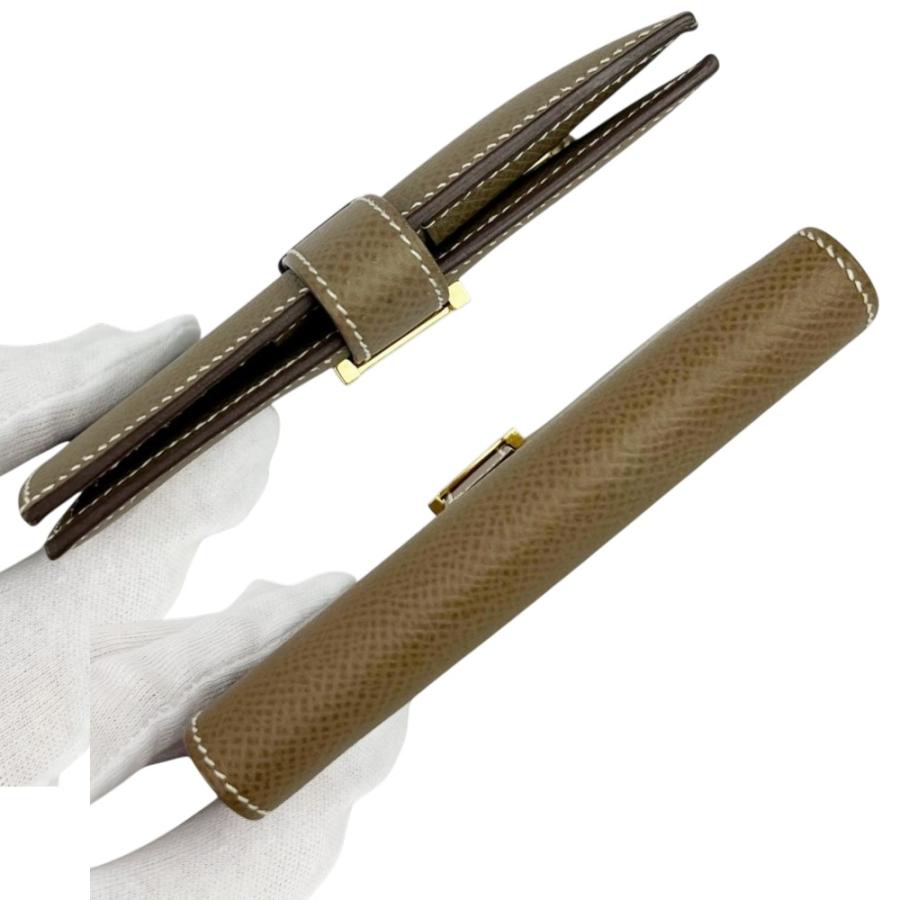 エルメス ■美品■ ベアン コンパクト 二つ折り 財布 ウォレット エプソン エトゥープ D刻 箱 【677403】11 |  | 03