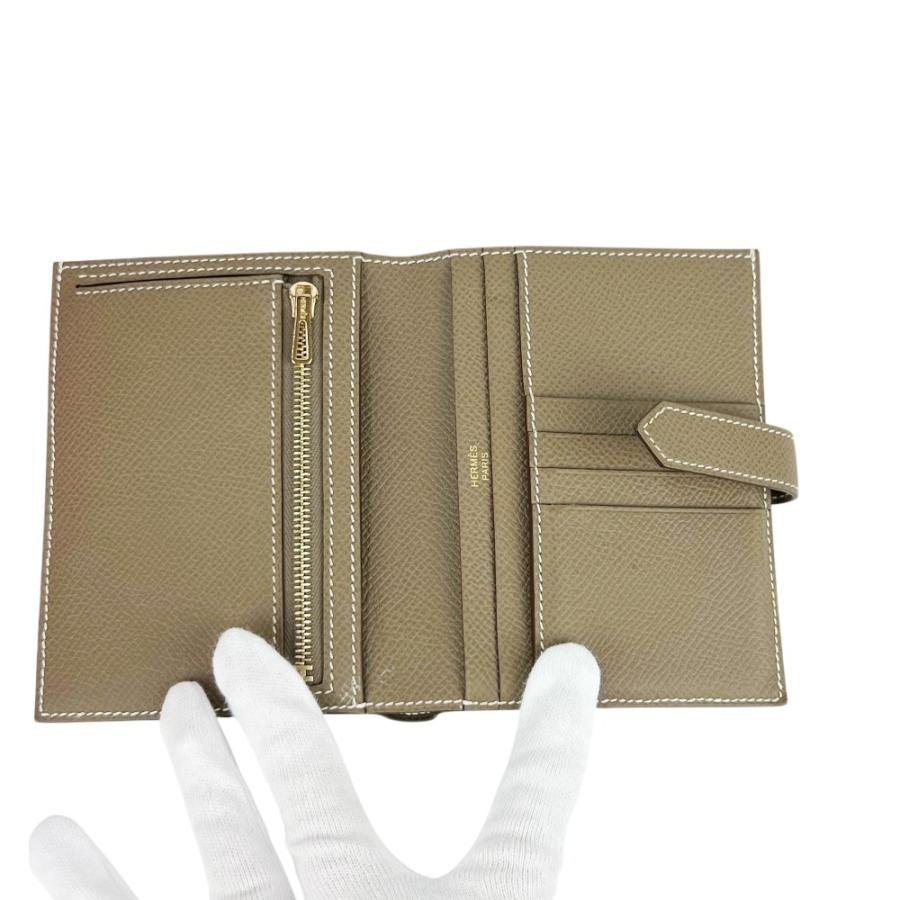 エルメス ■美品■ ベアン コンパクト 二つ折り 財布 ウォレット エプソン エトゥープ D刻 箱 【677403】11 |  | 04