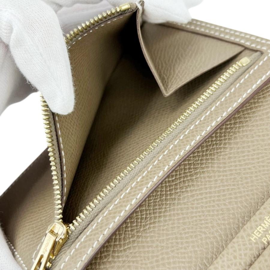 エルメス ■美品■ ベアン コンパクト 二つ折り 財布 ウォレット エプソン エトゥープ D刻 箱 【677403】11 |  | 06