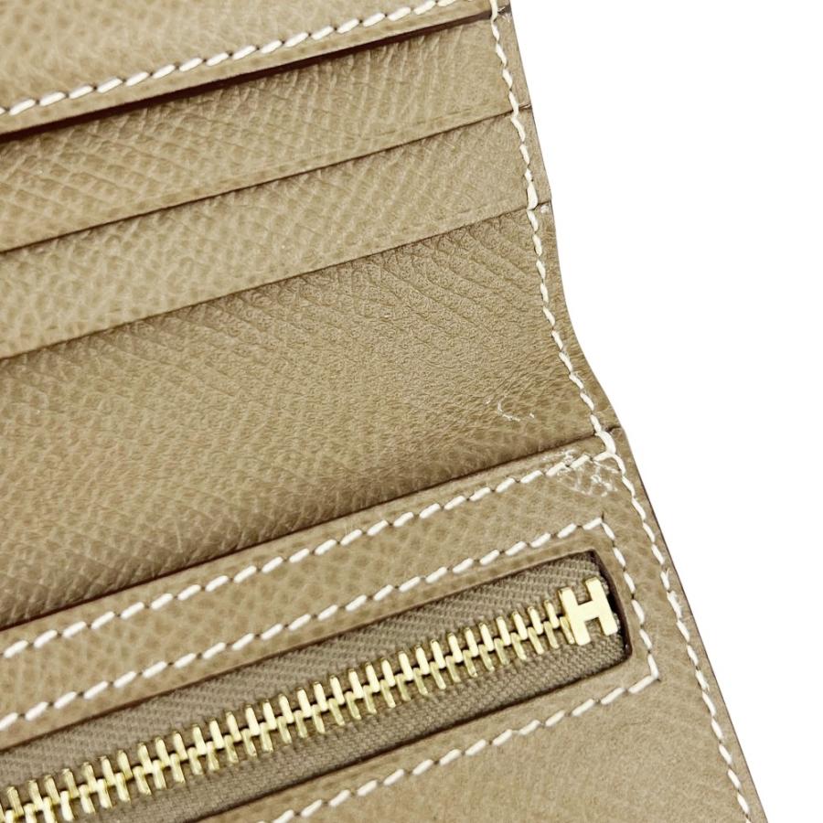 エルメス ■美品■ ベアン コンパクト 二つ折り 財布 ウォレット エプソン エトゥープ D刻 箱 【677403】11 |  | 07