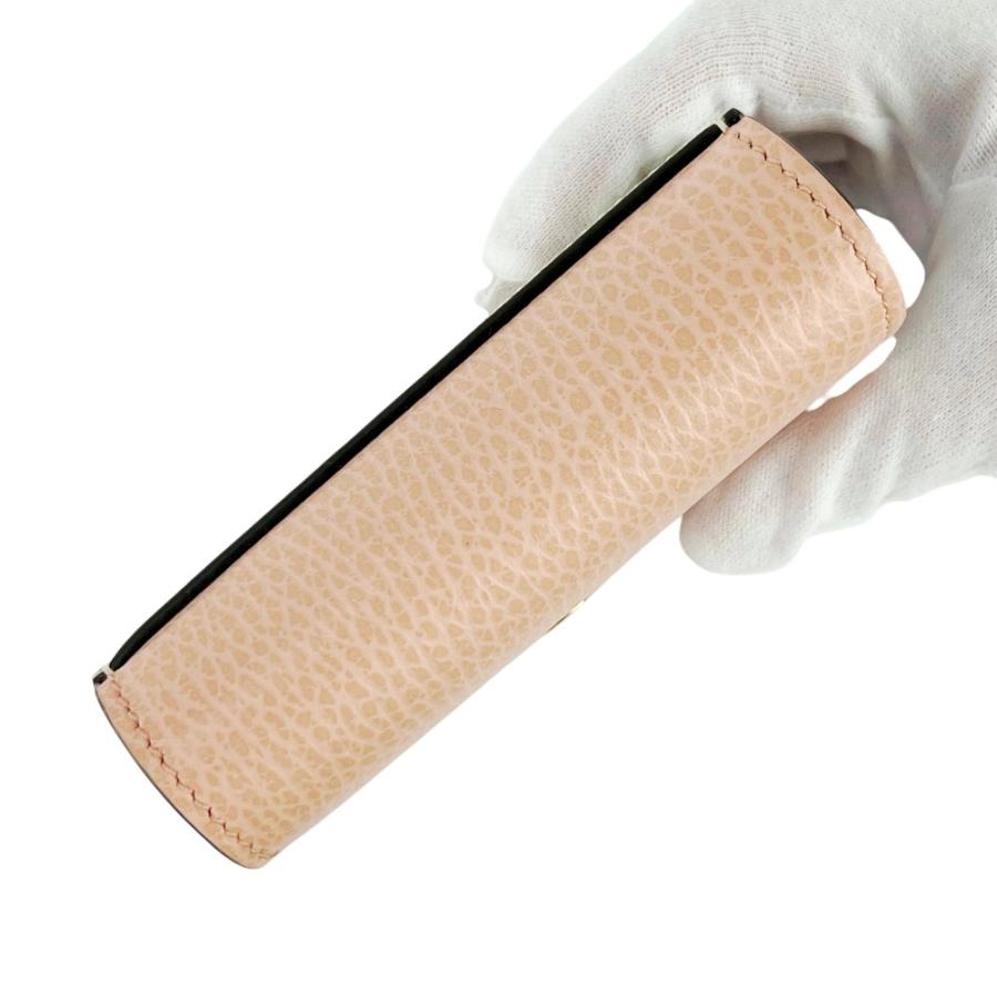 グッチ ■美品■ GGマーモント 二つ折り 財布 ウォレット レザー ピンク グレー  598587 箱 【678141】11 |  | 04