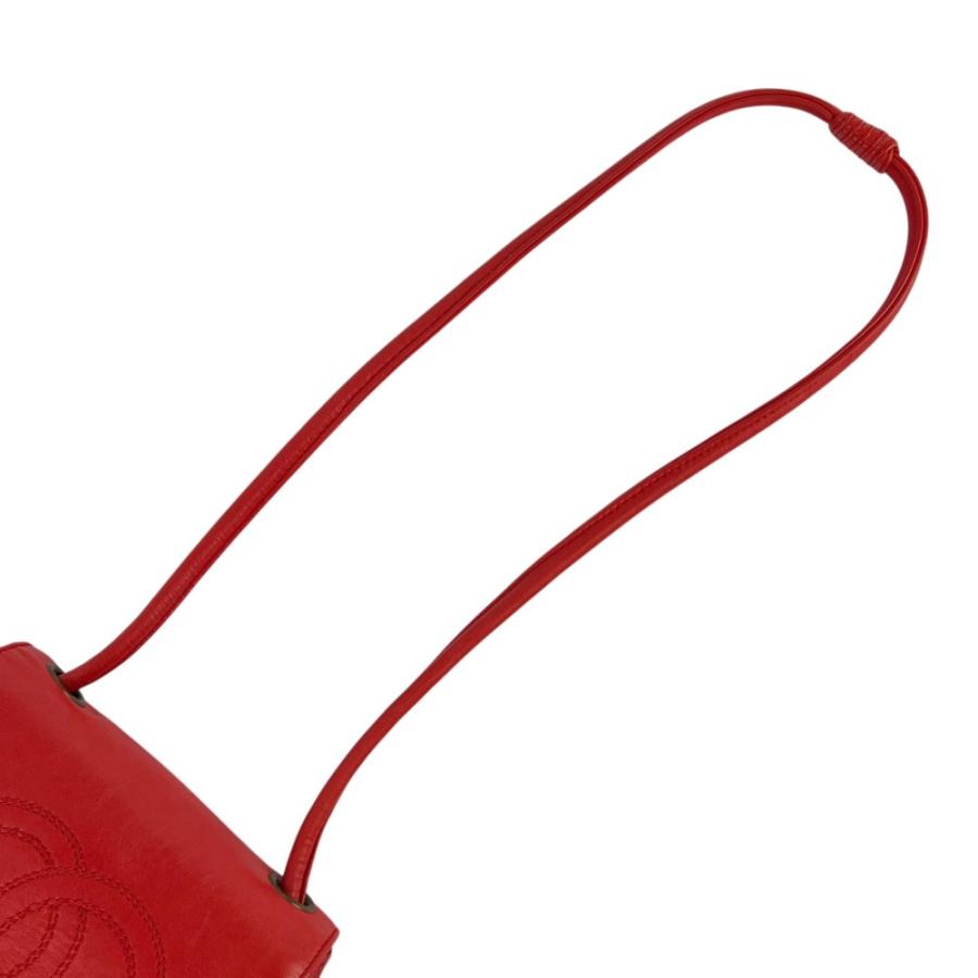 シャネル ■中古■ヴィンテージ■ デカココ ショルダー バッグ 鞄 カバン ラム レザー レッド 【679377】5 |  | 06