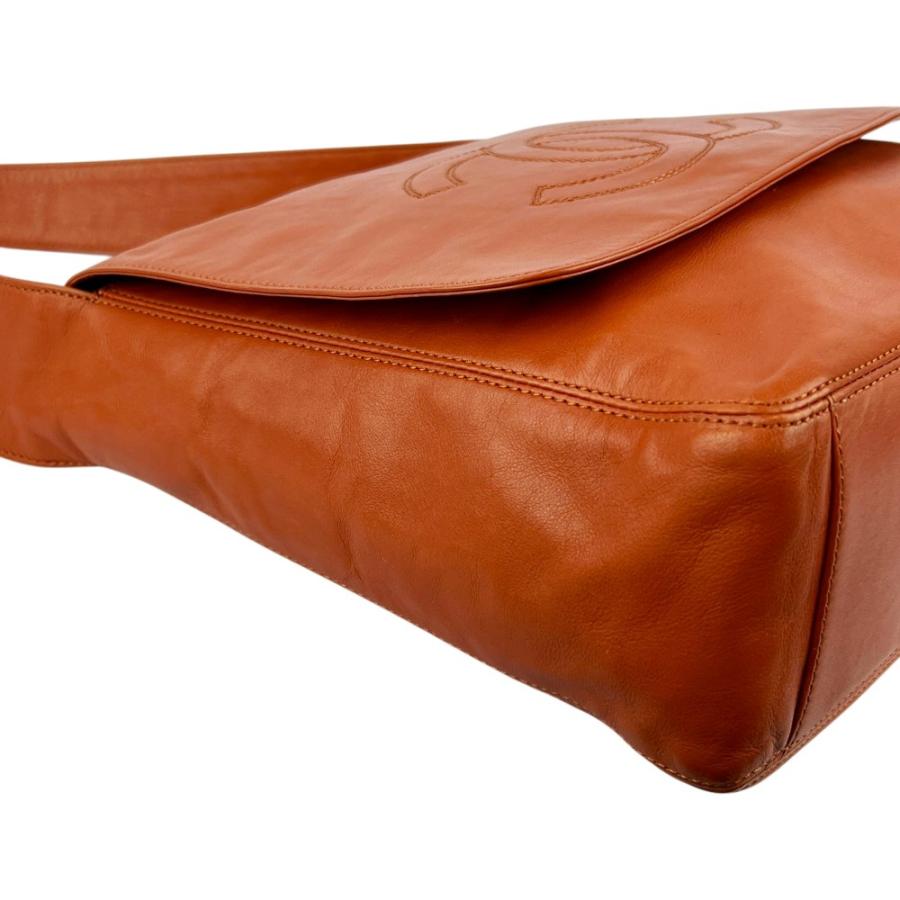 シャネル ■中古■ヴィンテージ■ デカココ ショルダー バッグ 鞄 カバン ラム レザー オレンジ 【679384】5 |  | 02