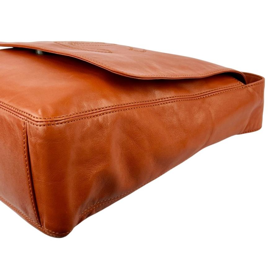 シャネル ■中古■ヴィンテージ■ デカココ ショルダー バッグ 鞄 カバン ラム レザー オレンジ 【679384】5 |  | 03