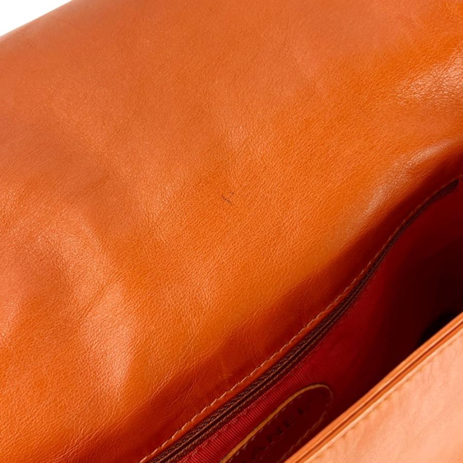 シャネル ■中古■ヴィンテージ■ デカココ ショルダー バッグ 鞄 カバン ラム レザー オレンジ 【679384】5 |  | 08
