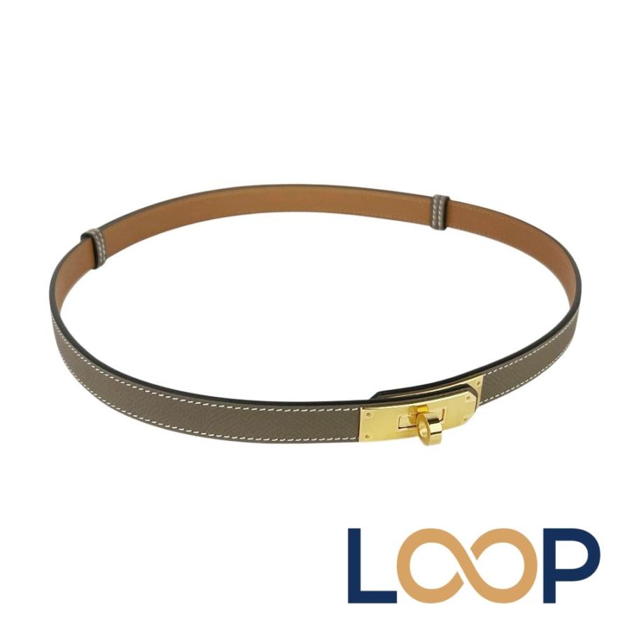 エルメス ■未使用■ ケリー18 ベルト ファッション エプソン エトゥープ G刻 H069853CC37 箱【679759】9 | 