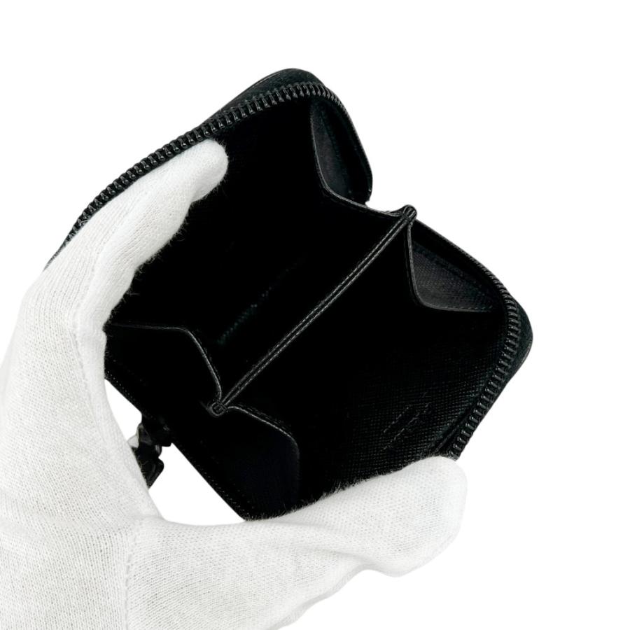 プラダ ■美品■ コインパース 財布 小銭入れ トライアングルロゴ サフィアーノ ブラック 箱 【680113】11 |  | 06