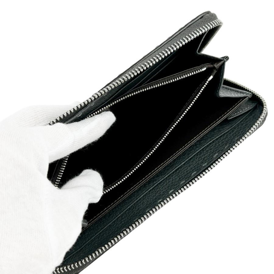 フェンディ ■美品■ セレリア ラウンドシップ 長 財布 ウォレット ステッチ レザー グレー 【680120】11 |  | 07