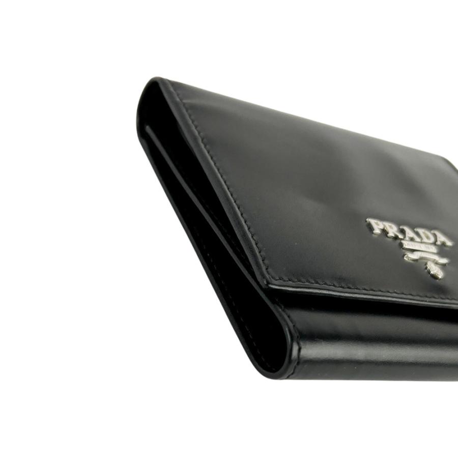 プラダ ■美品■ 三つ折り 財布 ミニ コンパクト ウォレット レザー ブラック 【680182】11 |  | 03