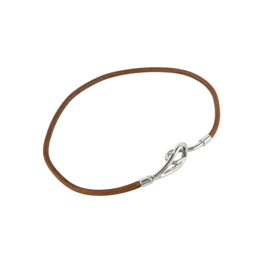 エルメス ■中古■ ジャンボ ブレスレット ２連 フック アクセサリー レザー SS ブラウン シルバー 箱 【680588】11 |  | 05