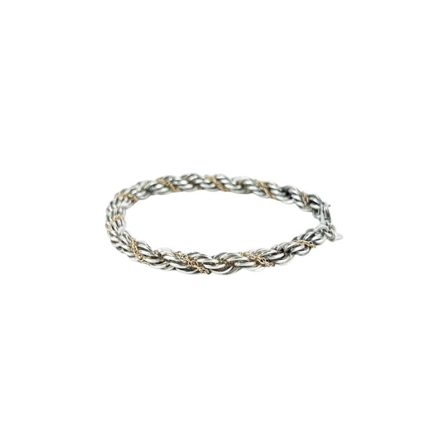 ティファニー ■美品■ ツイスト チェーン ブレスレット アクセサリー コンビ K14 SV925 ゴールド シルバー 約19.5g 箱 【680595】11 |  | 01