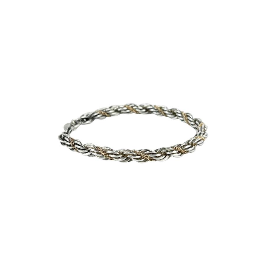 ティファニー ■美品■ ツイスト チェーン ブレスレット アクセサリー コンビ K14 SV925 ゴールド シルバー 約19.5g 箱 【680595】11 |  | 02