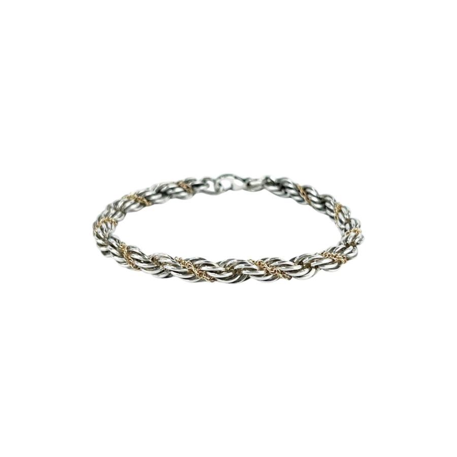 ティファニー ■美品■ ツイスト チェーン ブレスレット アクセサリー コンビ K14 SV925 ゴールド シルバー 約19.5g 箱 【680595】11 |  | 03