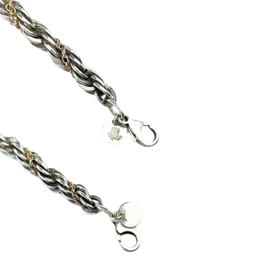 ティファニー ■美品■ ツイスト チェーン ブレスレット アクセサリー コンビ K14 SV925 ゴールド シルバー 約19.5g 箱 【680595】11 |  | 06