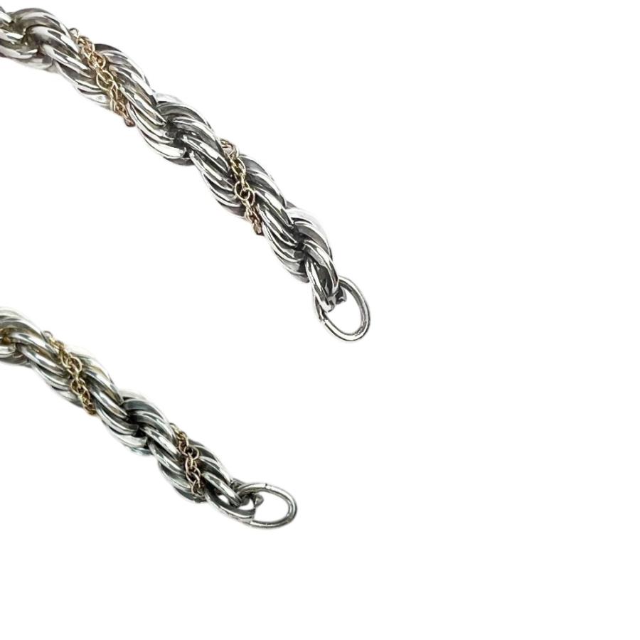ティファニー ■美品■ ツイスト チェーン ブレスレット アクセサリー コンビ K14 SV925 ゴールド シルバー 約19.5g 箱 【680595】11 |  | 07