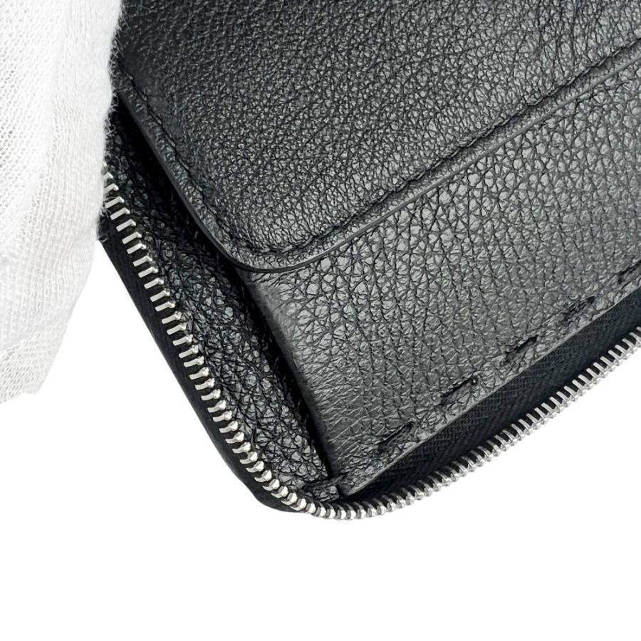 フェンディ ■美品■ セレリア 二つ折り 財布 ウォレット ラウンドジップ ステッチ レザー ブラック 【680649】11 |  | 07