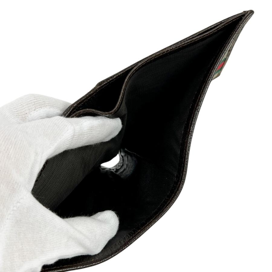 グッチ ■中古■ シェリーライン 二つ折り 財布 ウォレット GGスプリーム ブラウン 138073 箱 【680755】11 |  | 07