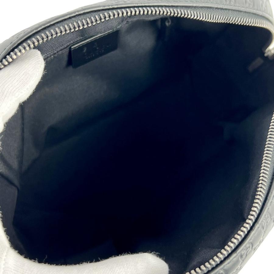 グッチ ■美品■ セカンド バッグ クラッチ カバン ポーチ 鞄 マイクログッチシマ レザー ブラック 419775 【684494】5 |  | 07